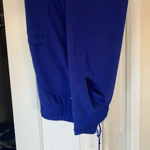 FIGS Kade cargo scrub pants medium tall blue